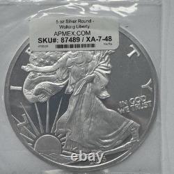 Silver Round 5 oz. Silver Walking Liberty. Sealed in Original Packaging New