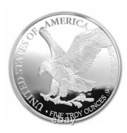 Silver Round 5 oz. Silver Walking Liberty. Sealed in Original Packaging New