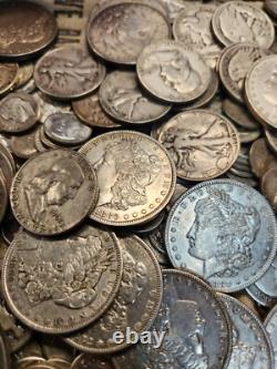 Silver U. S. Coins. Morgan, Franklin, Liberty, Barber, Etc. Silver Bar, Gold