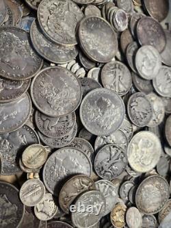 Silver U. S. Coins. Morgan, Franklin, Liberty, Barber, Etc. Silver Bar, Gold