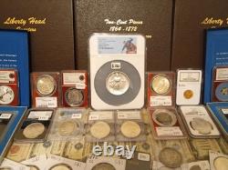 Silver U. S. Coins. Morgan, Franklin, Liberty, Barber, etc. Silver Bar, GOLD