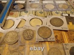 Silver U. S. Coins. Morgan, Franklin, Liberty, Barber, etc. Silver Bar, GOLD