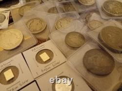 Silver U. S. Coins. Morgan, Franklin, Liberty, Barber, etc. Silver Bar, GOLD