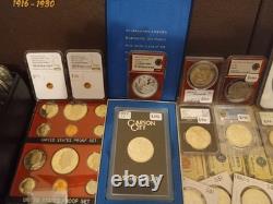 Silver U. S. Coins. Morgan, Franklin, Liberty, Barber, etc. Silver Bar, GOLD