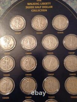 Silver Walking Liberty Half Dollar Collection 1929 1947 (circulated) 40 coins