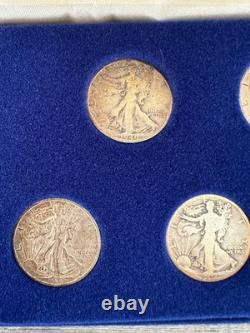 Silver Walking Liberty Half Dollar Collection 90% Silver with Certificate
