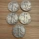 Silver Walking Liberty Half Dollar Lot Of 5 1936-s 1942-d 1943 X2 1944 Coin
