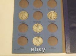 Silver Walking Liberty half dollars (10 coins) Partial set in a Whitman folder