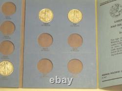 Silver Walking Liberty half dollars (10 coins) Partial set in a Whitman folder