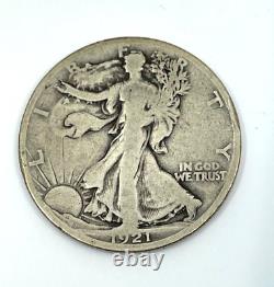 TWO U. S. Walking Liberty Silver Half Dollars- 1920-D PCGS VF 20, 1921-S Raw