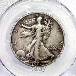 TWO U. S. Walking Liberty Silver Half Dollars- 1920-D PCGS VF 20, 1921-S Raw