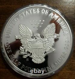 The Washington Mint 1993 8 Troy Oz. 999 Silver Proof Walking Liberty Round