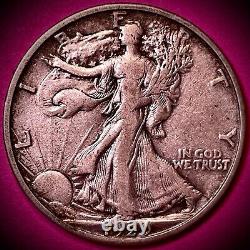 True XF 1929-S Walking Liberty Half Dollar Silver Coin