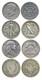 Type Set Four 90% Silver Halves Walking Liberty Barber Jfk Franklin