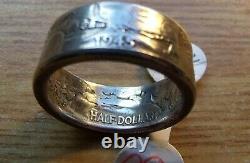 USA SILVER WALKING LIBERTY 1935-1945 COIN RING, Size 10 or Sized to fit