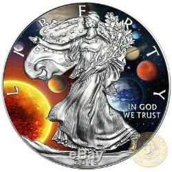 USA SOLAR SYSTEM American Silver Eagle 2018 Walking Liberty $1 Dollar Coin 1 oz