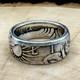 U. S. 90% Silver Walking Liberty Half Dollar Coin Ring Band New