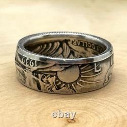 U. S. 90% Silver Walking Liberty Half Dollar Coin Ring Band NEW