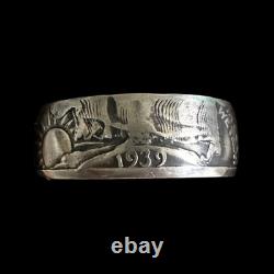 U. S. 90% Silver Walking Liberty Half Dollar Coin Ring Band NEW U. S. 90% Silver Walking Liberty Half Dollar Coin Ring Band NEW