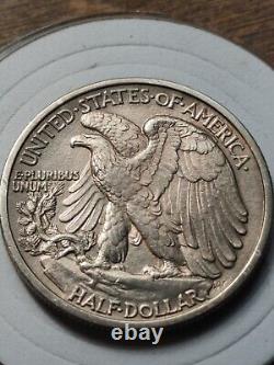 Uncirculated 1917 Walking Liberty silver Half Dollar with Holder COA & Box