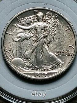 Uncirculated 1917 Walking Liberty silver Half Dollar with Holder COA & Box