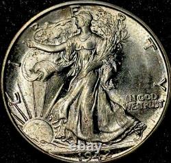 Uncirculated GEM 1942-D Denver Mint Silver Walking Liberty Half