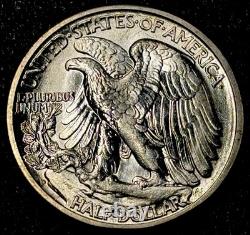 Uncirculated GEM 1942-D Denver Mint Silver Walking Liberty Half