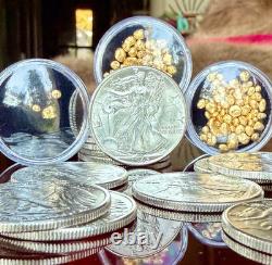 Uncirculated MS Walking Liberty Silver Coin & 24k Gold Bullion Estate Sale Lot