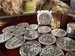 Uncirculated MS Walking Liberty Silver Coin & 24k Gold Bullion Estate Sale Lot