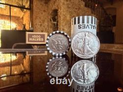 Uncirculated Silver Walking Liberty Coin & $10.00 Kennedy Half Dollar Bank Roll