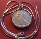 Very Rare 1927 S Silver Walking Liberty On A 22 Italy Sterling Silver Chain