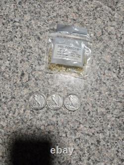 Vintage Magic Real Silver Walking Liberty Triple Fold Coins. All 3 coins incl