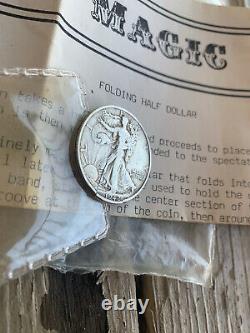 Vintage Paul Tosi Silver Walking Liberty Folding Half Dollar/Coin Magic RARE