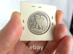 Vintage lot of US Silver Coins 1917 1916 D S Walking Liberty Half Dollar