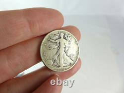 Vintage lot of US Silver Coins 1917 1916 D S Walking Liberty Half Dollar