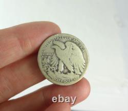 Vintage lot of US Silver Coins 1917 1916 D S Walking Liberty Half Dollar