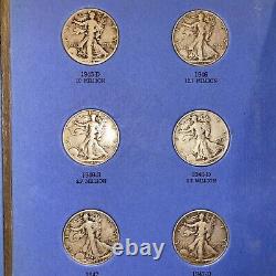 WALKING LIBERTY Half Dollar COMPLETE WHITMAN ALBUM 1937 1947 Set 30 with 1938D