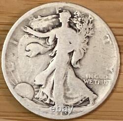 WALKING LIBERTY SILVER HALF DOLLARS 1917 to 1920 8 DIFFERENT