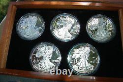 WASHINGTON MINT 10 Coin PROOF Set Walking Liberty 8 oz ea. 999 SILVER withCOA's