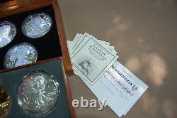 WASHINGTON MINT 10 Coin PROOF Set Walking Liberty 8 oz ea. 999 SILVER withCOA's