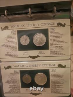 Walking Liberty Coinage 1936-1947/1986-1997 24-Lot Silver Coin & Bullion Set