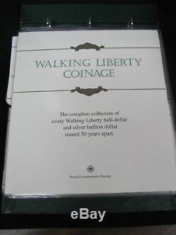 Walking Liberty Coinage PCS Set Walking Liberty Halves and Silver Eagles