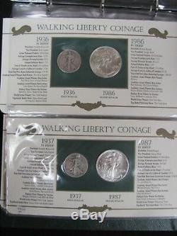 Walking Liberty Coinage PCS Set Walking Liberty Halves and Silver Eagles