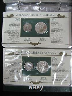 Walking Liberty Coinage PCS Set Walking Liberty Halves and Silver Eagles