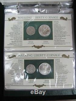 Walking Liberty Coinage PCS Set Walking Liberty Halves and Silver Eagles