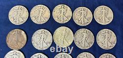 Walking Liberty Half Dollar 90% Silver 20 Coins