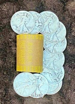 Walking Liberty Half Dollar 90% Silver Circulated ROLL Lot of 20 Coins
