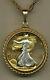 Walking Liberty Half Dollar Cut Coin Necklace Pendant Gold Silver Holiday Gifts