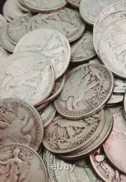 Walking Liberty Half Dollar Full Roll 20 Coins 90% Silver Choose # of Rolls