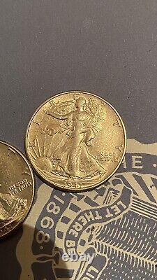 Walking Liberty Half Dollar Gem Bu Uncirculated 90% Silver Roll